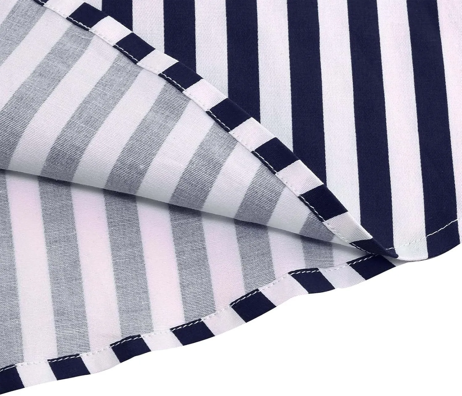 1950s Vintage Skirts for Women High Waist A-Line Flared Skirt Office Casual Knee Length Striped Mini Skirt