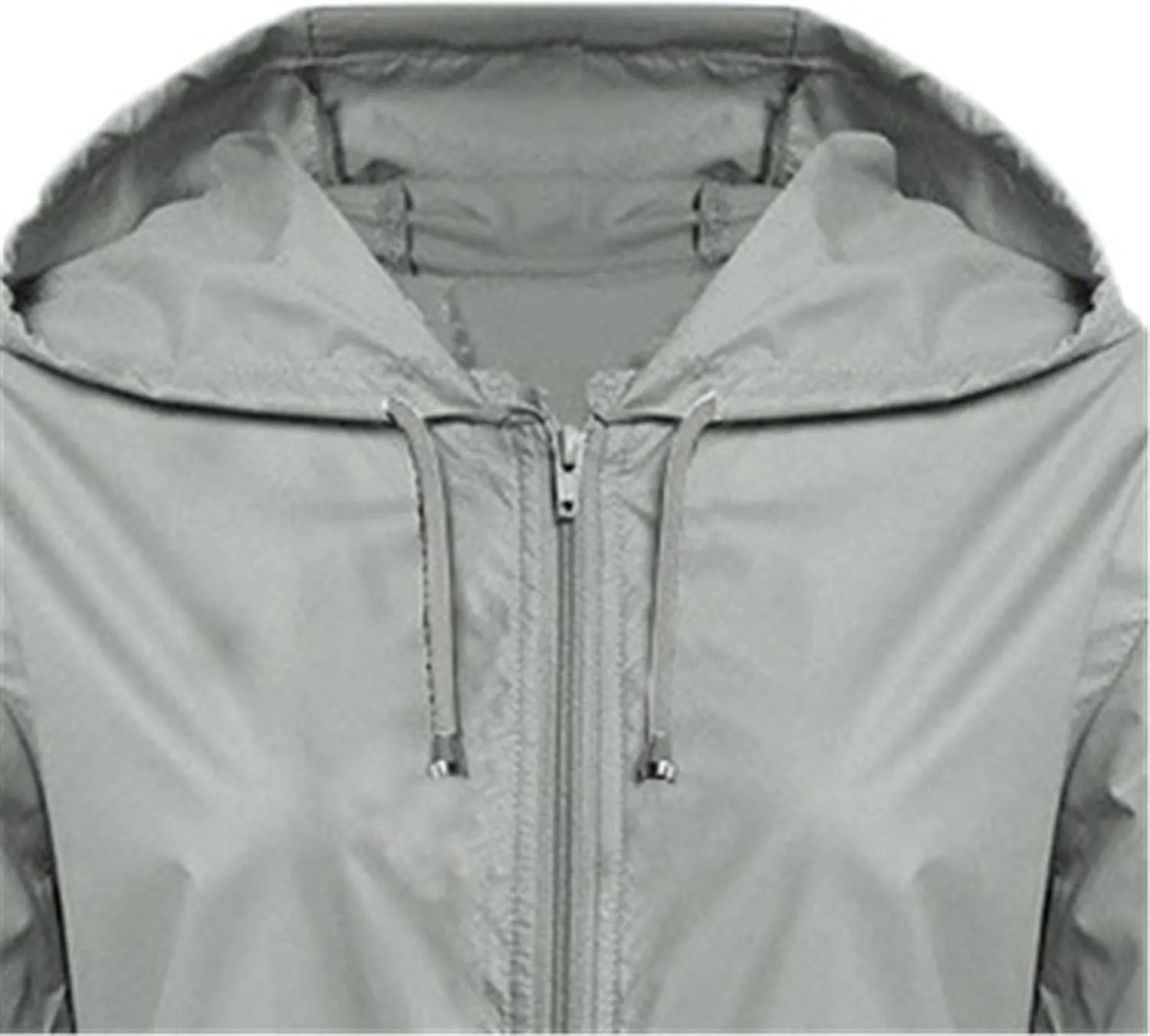 Andongnywell Lightweight Outdoor Hooded Zipper Cardigan Hiking Waterproof Raincoat Jacket Jacket Female top