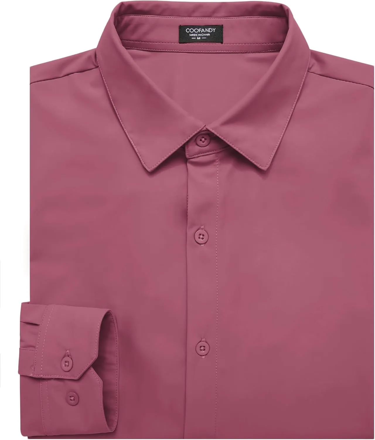 COOFANDY Men's Muscle Fit Dress Shirts Wrinkle Free Long Sleeve Button Down Shirt Stretch Business Shirt