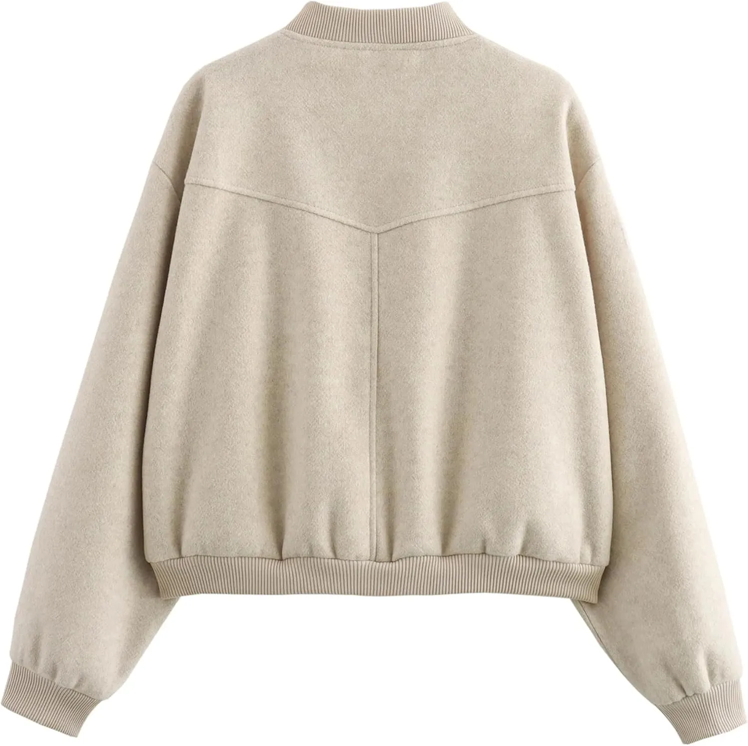 Cropped Bomber Jackets for Womens Long Sleeve Button Down Crop Shacket Jacket Tops