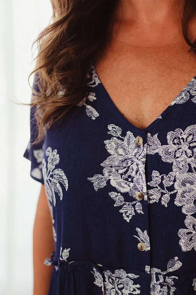 Floral Gauze Button Down Dress