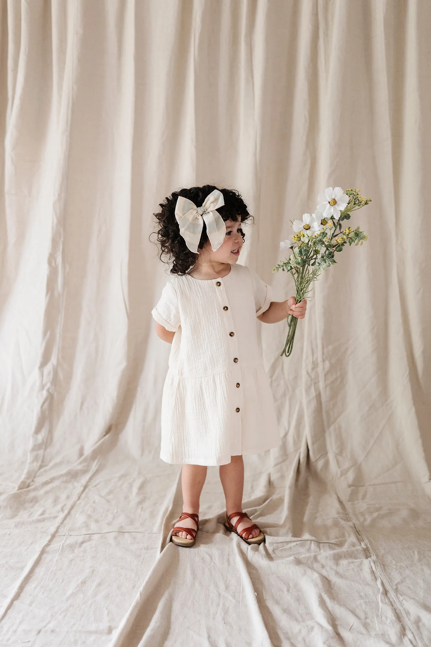 Gauze Button Dress