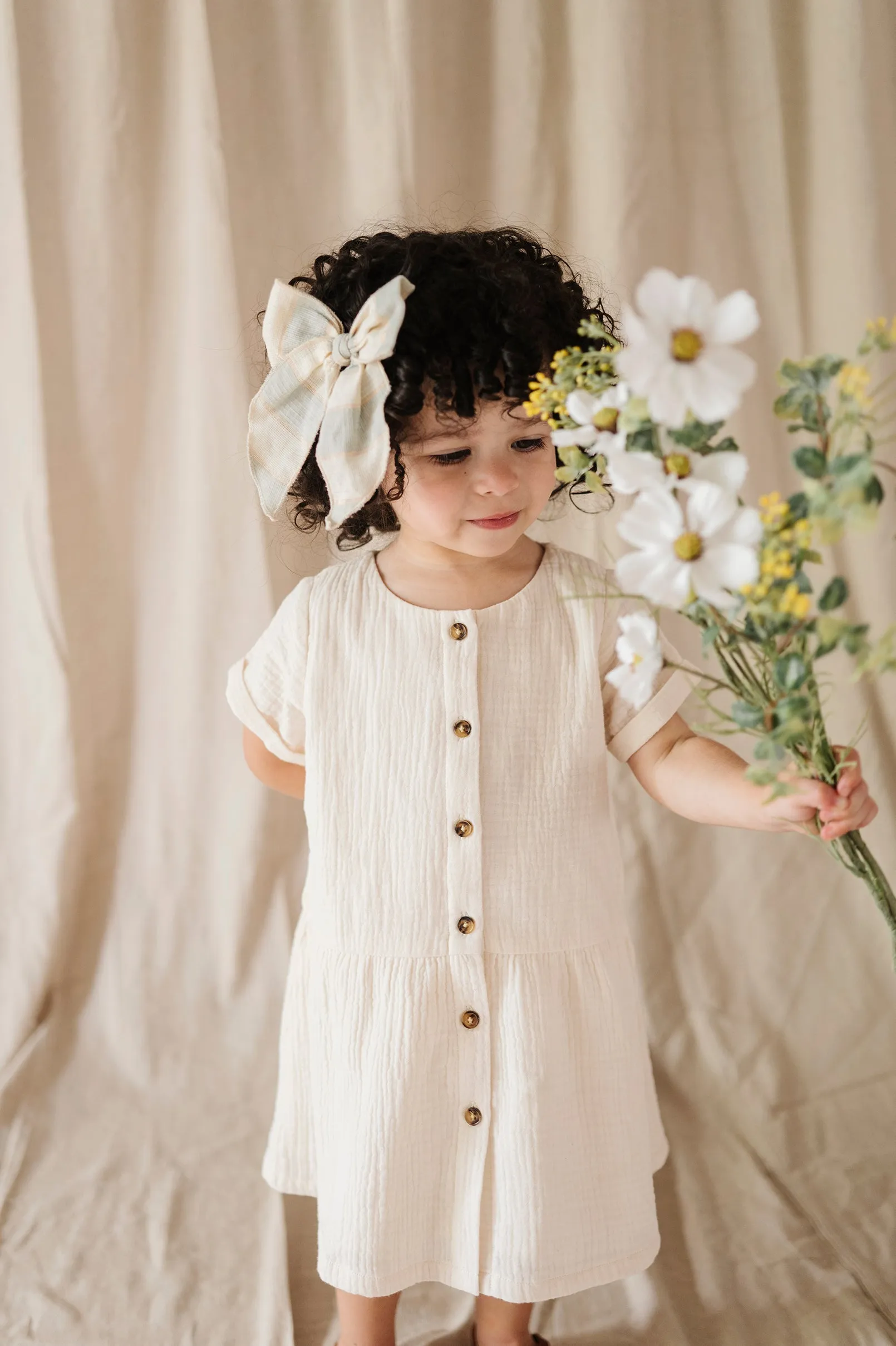 Gauze Button Dress