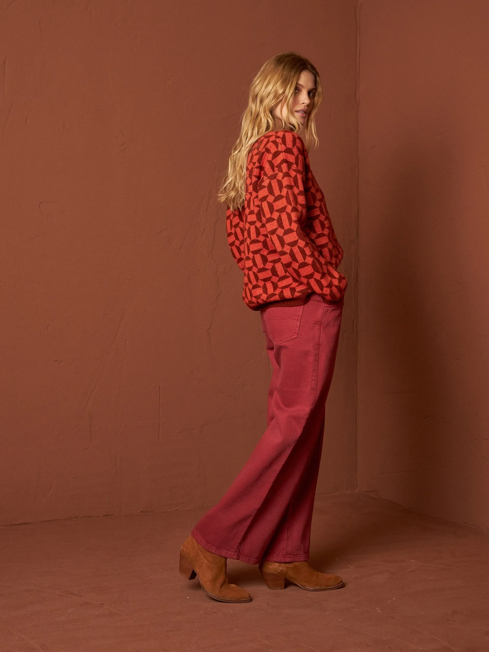 Geometric Jacquard Knit