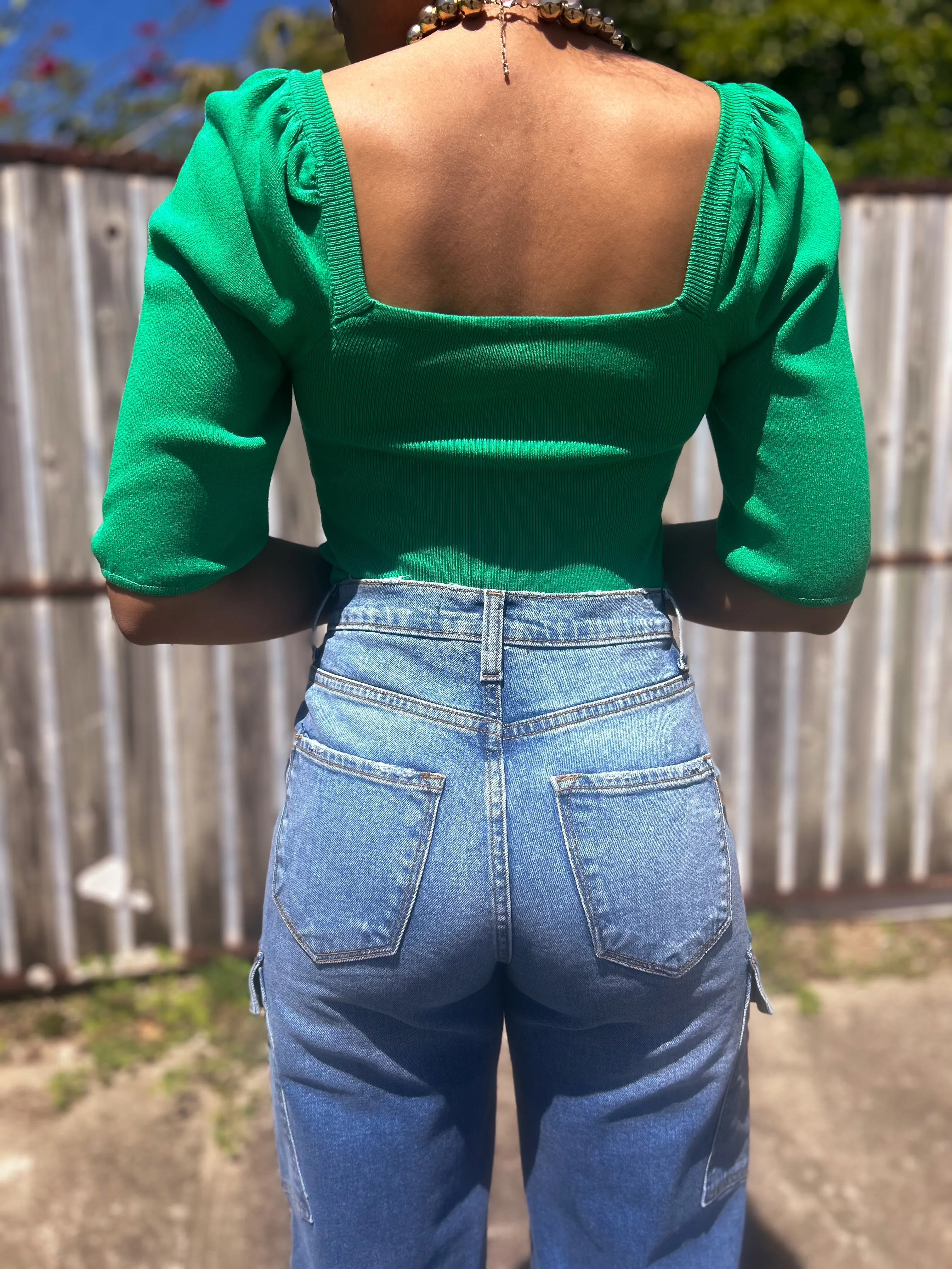 Green Sweater Top
