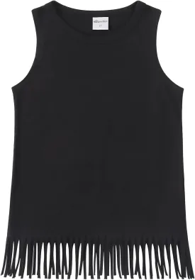 Noomelfish Girls Fringe Tank Tops Cotton Summer Sleeveless Shirts (5-12 Years)