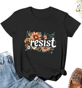 Resist T-Shirt for Women  Bold Graphic Protest Tee Streetwear Empowerment Shirt Activist Style Made in USA