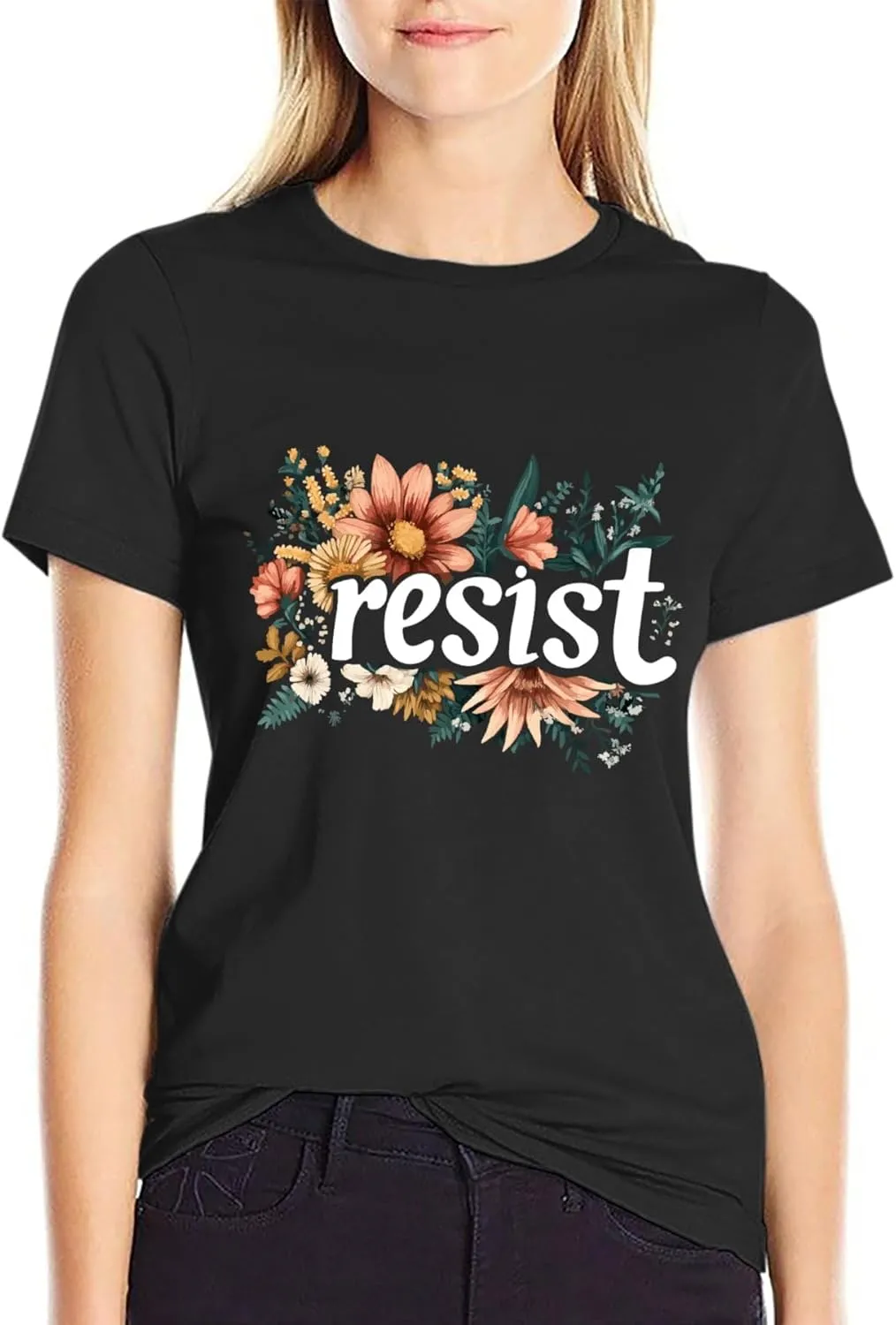 Resist T-Shirt for Women  Bold Graphic Protest Tee Streetwear Empowerment Shirt Activist Style Made in USA