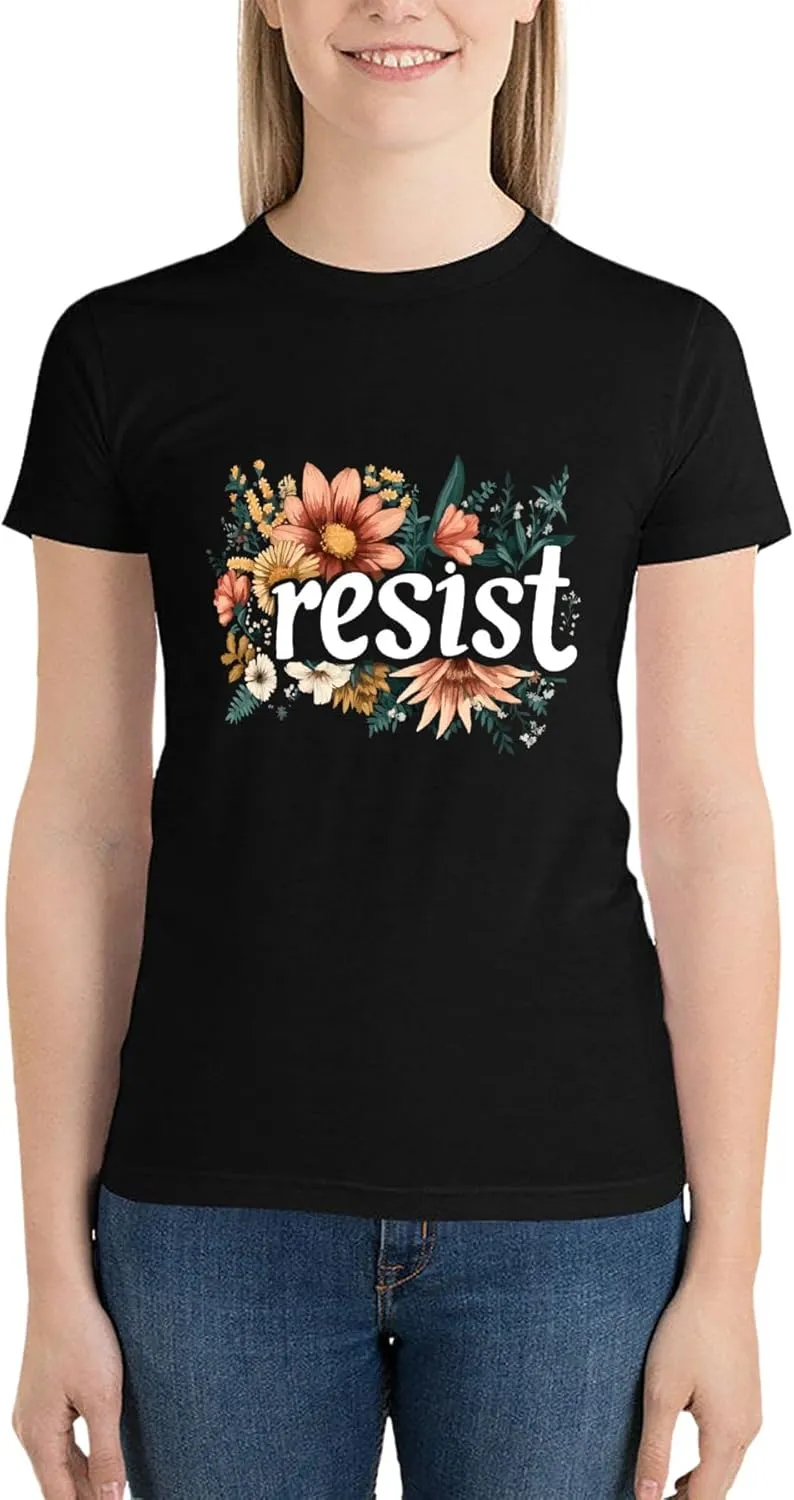 Resist T-Shirt for Women  Bold Graphic Protest Tee Streetwear Empowerment Shirt Activist Style Made in USA
