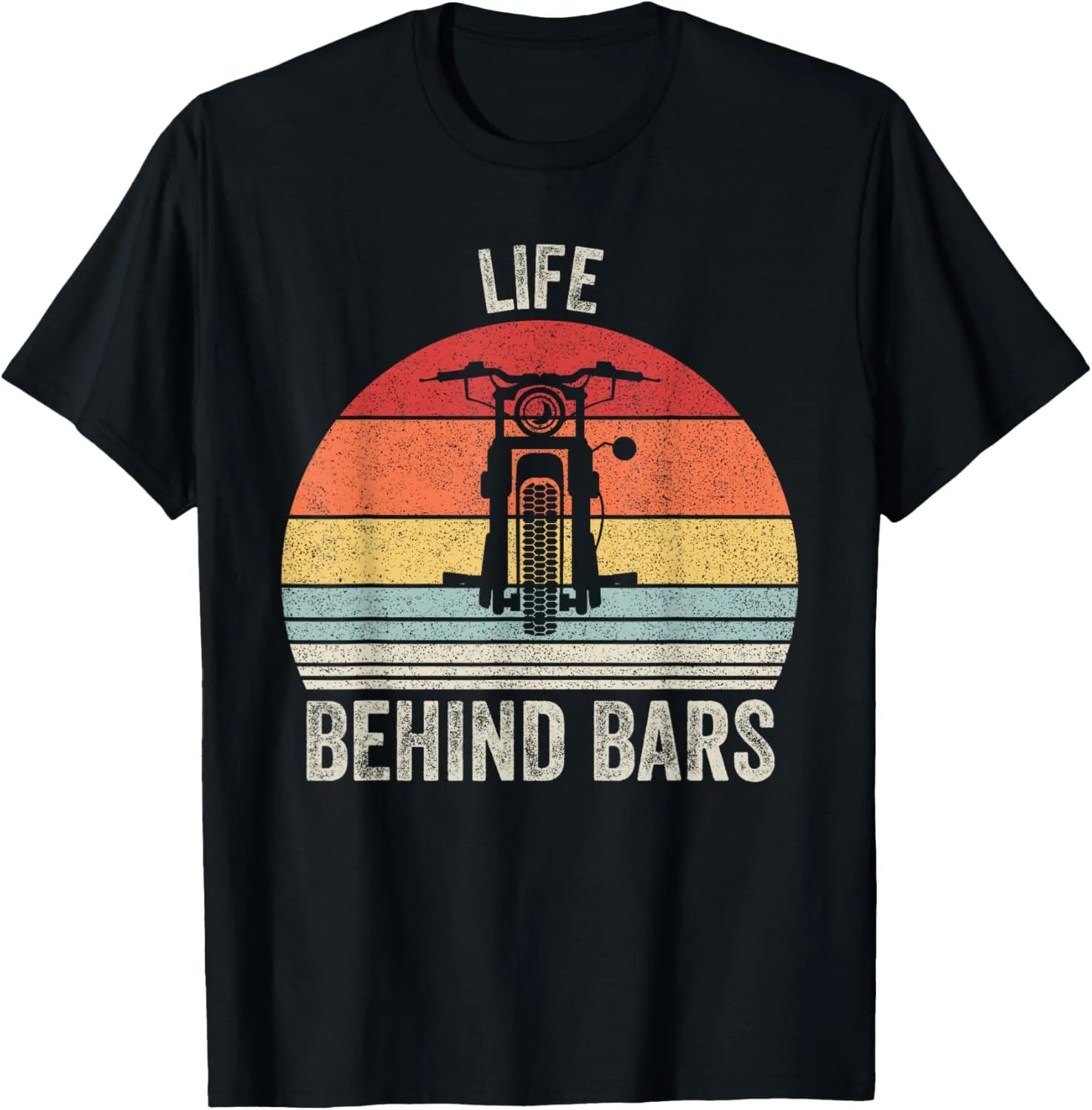 Vintage Retro Life Behind Bars Shirt Motorcycle Rider Gift T-Shirt