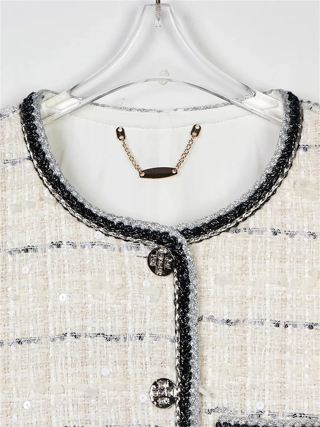 Women Elegant Comfortable Tweed Jacket French Age-Reducing Top Coat