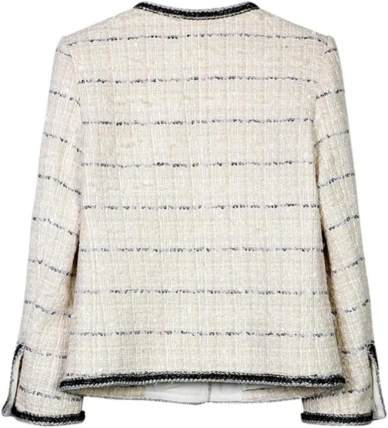 Women Elegant Comfortable Tweed Jacket French Age-Reducing Top Coat