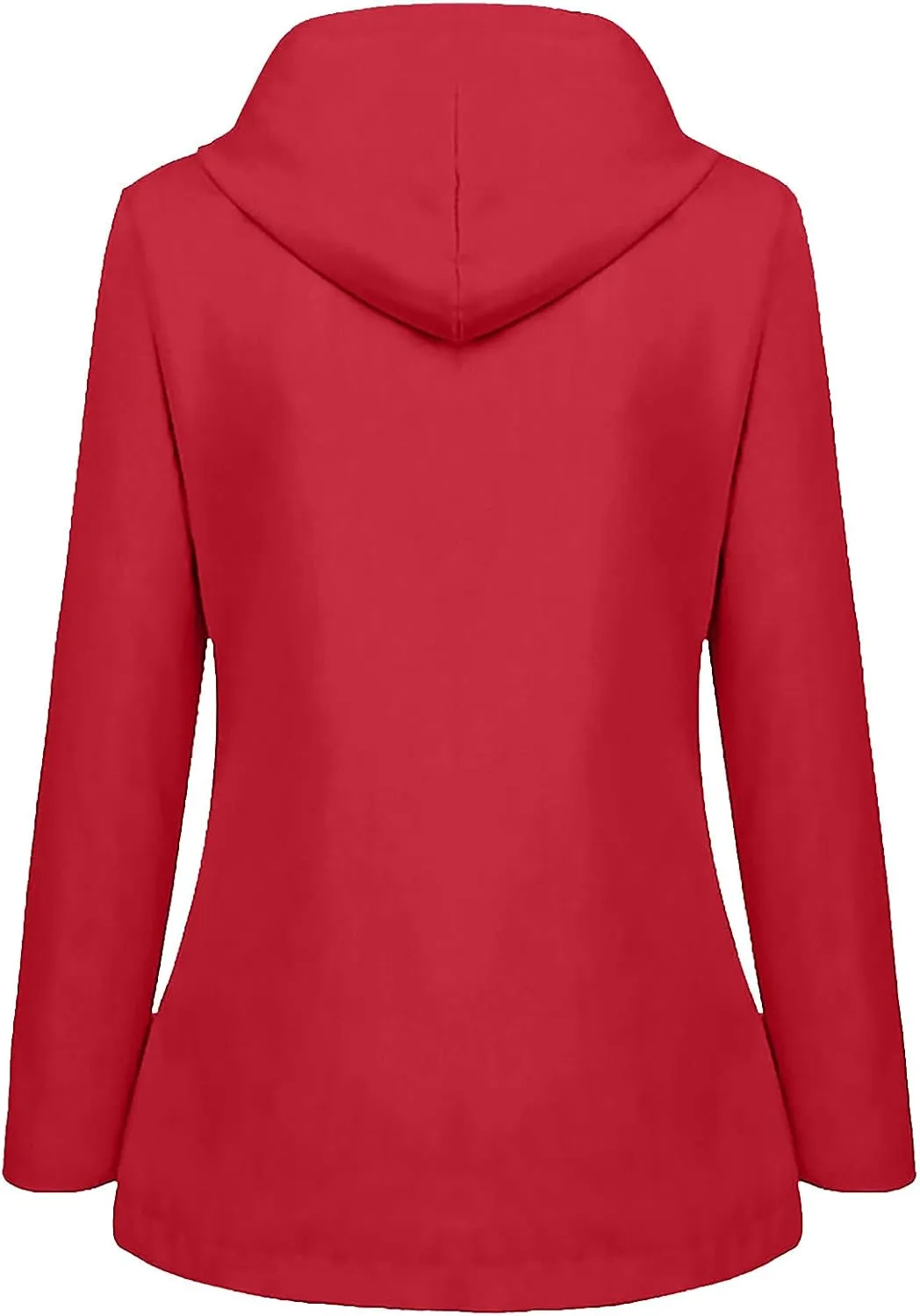 Women's Plus Size Fleece Lined Jacket Waterproof Windproof Snow Ski Hooded Raincoats Outdoor Lightweight Trench Coat