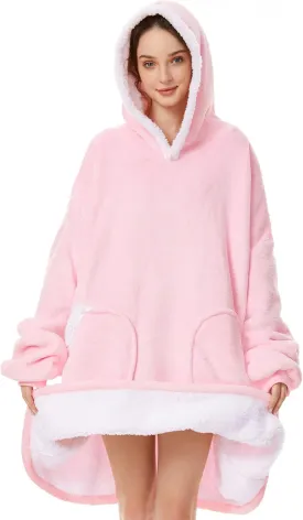 Zando Blanket Hoodie Wearable Blanket Kids and Adult Gift Comfy Blanket Hoodie Oversized Sweatshirt Sherpa Fleece